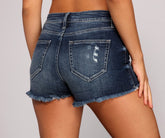Short en jean taille haute à coupe courte et chic